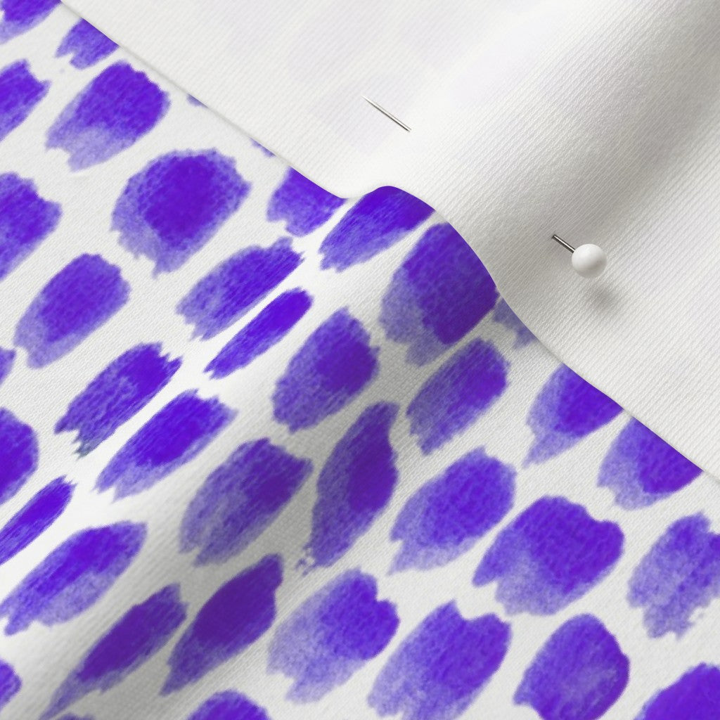 Alma Violet Organic Cotton Knit Printed Fabric by Studio Ten Design
