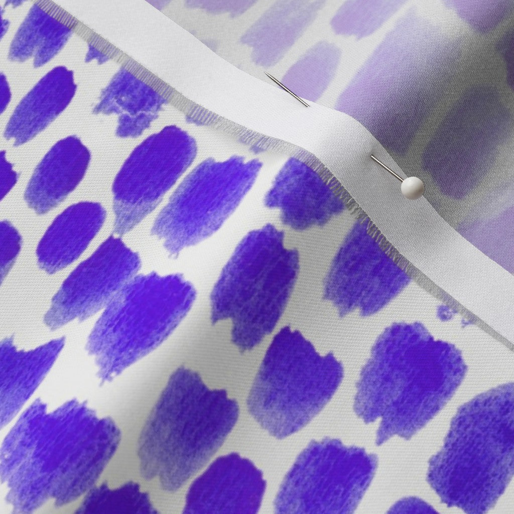 Alma Violet Organic Cotton Sateen Printed Fabric by Studio Ten Design