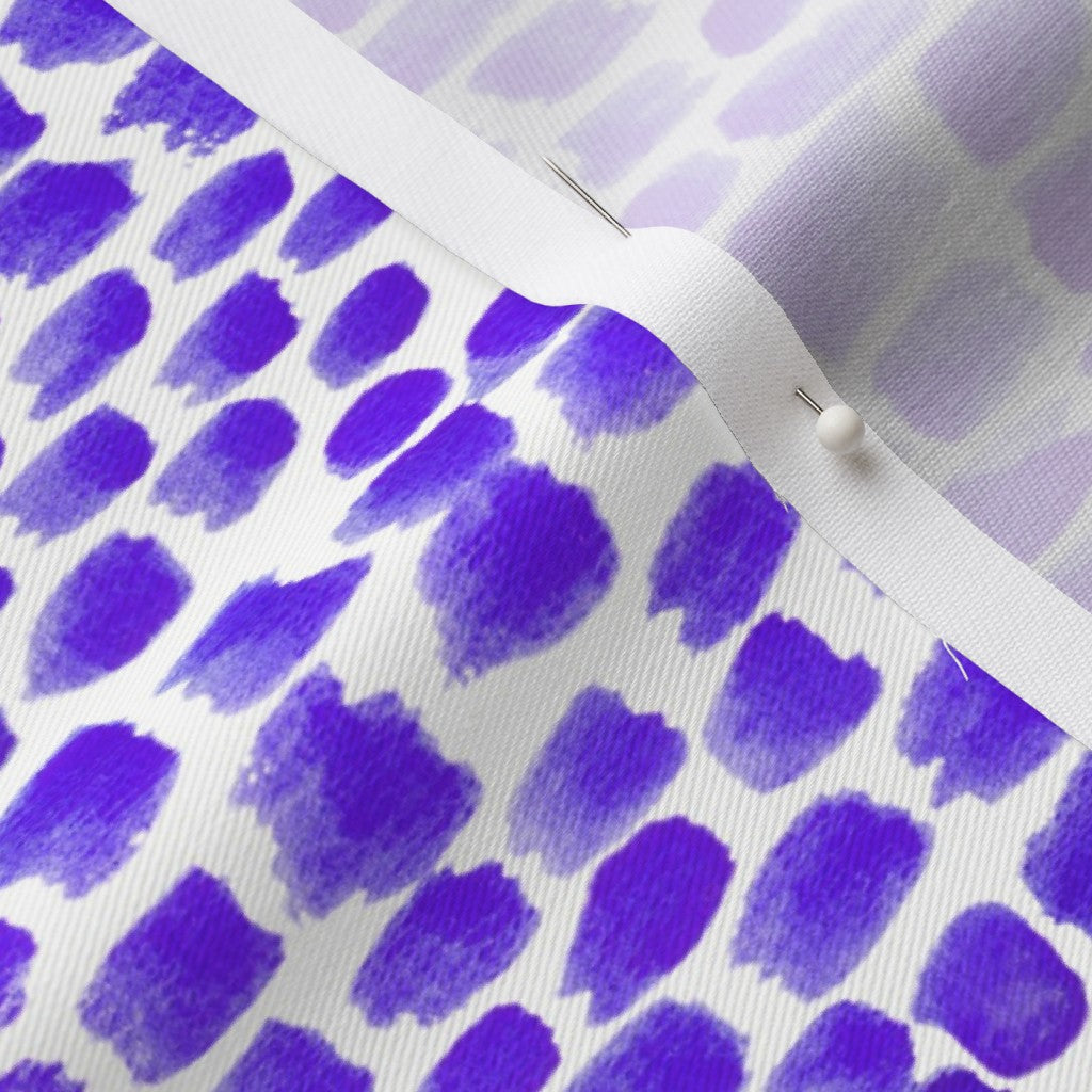 Alma Violet Lightweight Cotton Twill Printed Fabric by Studio Ten Design