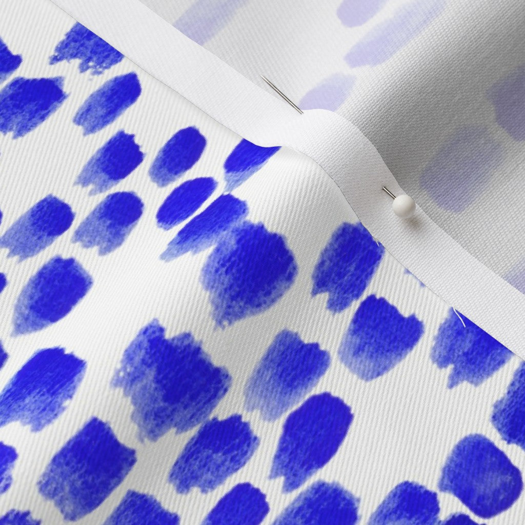 Alma Blue 58 inch Border Lightweight Cotton Twill Printed Fabric by Studio Ten Design