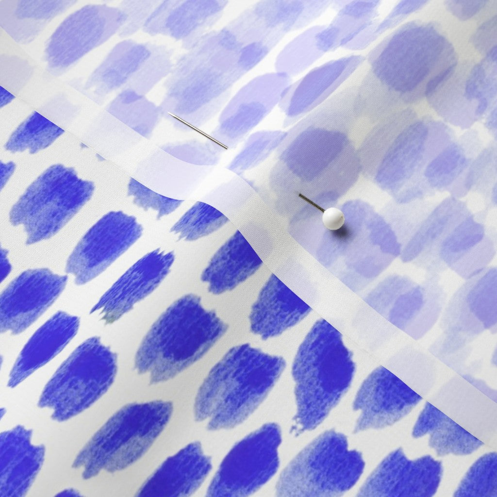 Alma Blue Chiffon Printed Fabric by Studio Ten Design