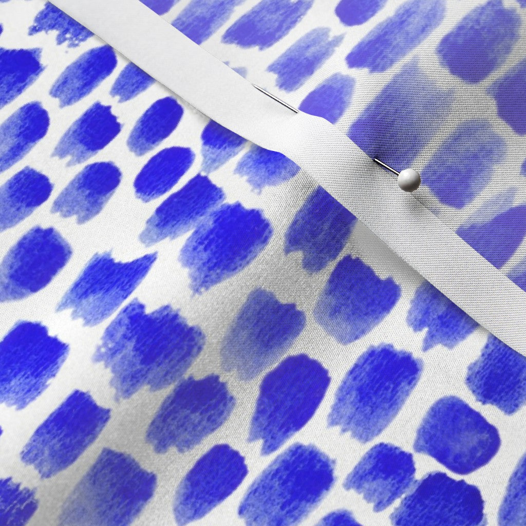 Alma Blue Satin Printed Fabric by Studio Ten Design