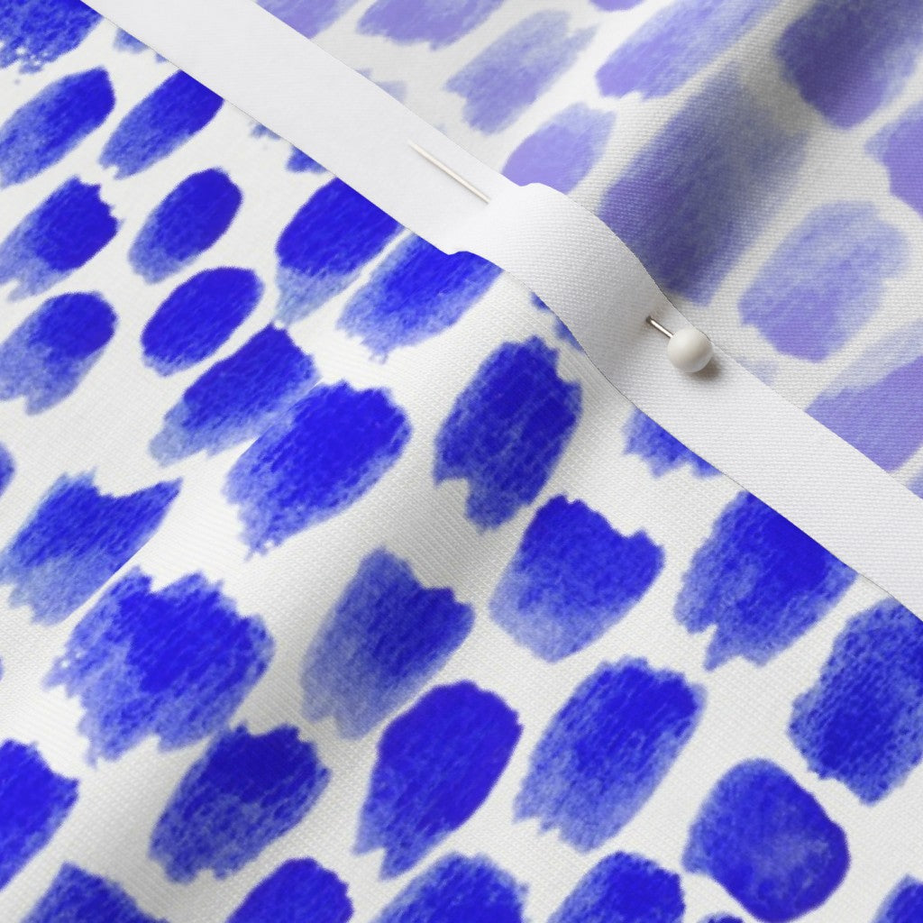 Alma Blue Modern Jersey Printed Fabric by Studio Ten Design