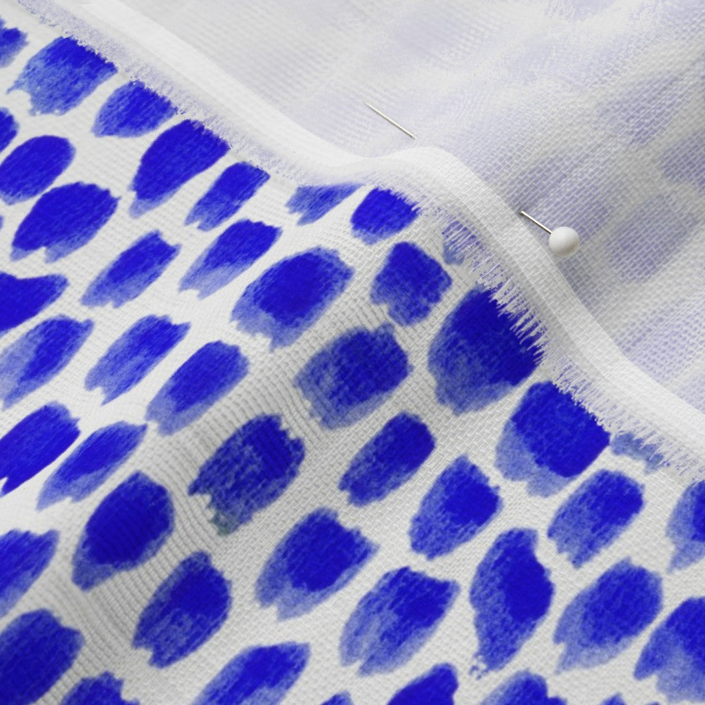 Alma Blue Organic Sweet Pea Gauze Printed Fabric by Studio Ten Design