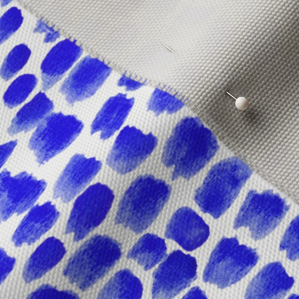 Alma Blue Cypress Cotton Canvas Printed Fabric by Studio Ten Design