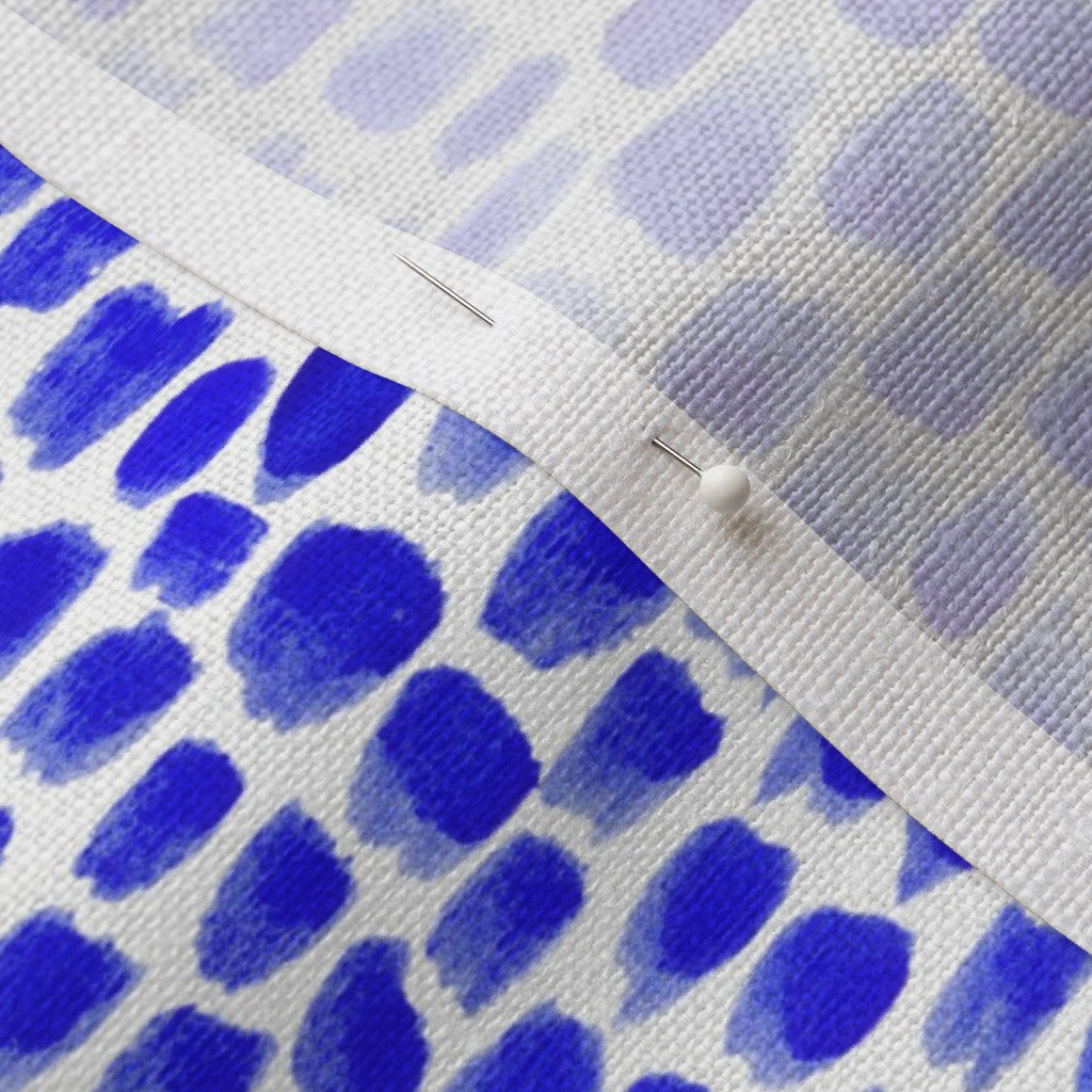 Alma Blue Belgian Linen™ Printed Fabric by Studio Ten Design