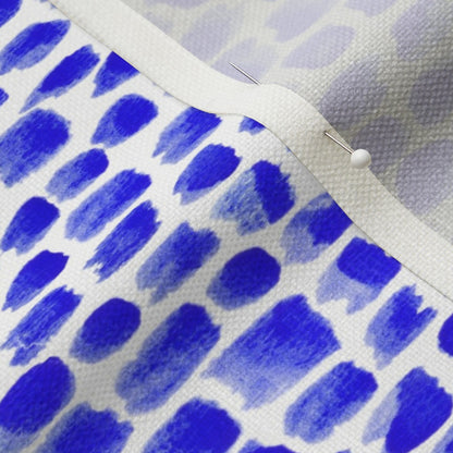 Alma Blue Performance Linen Printed Fabric by Studio Ten Design