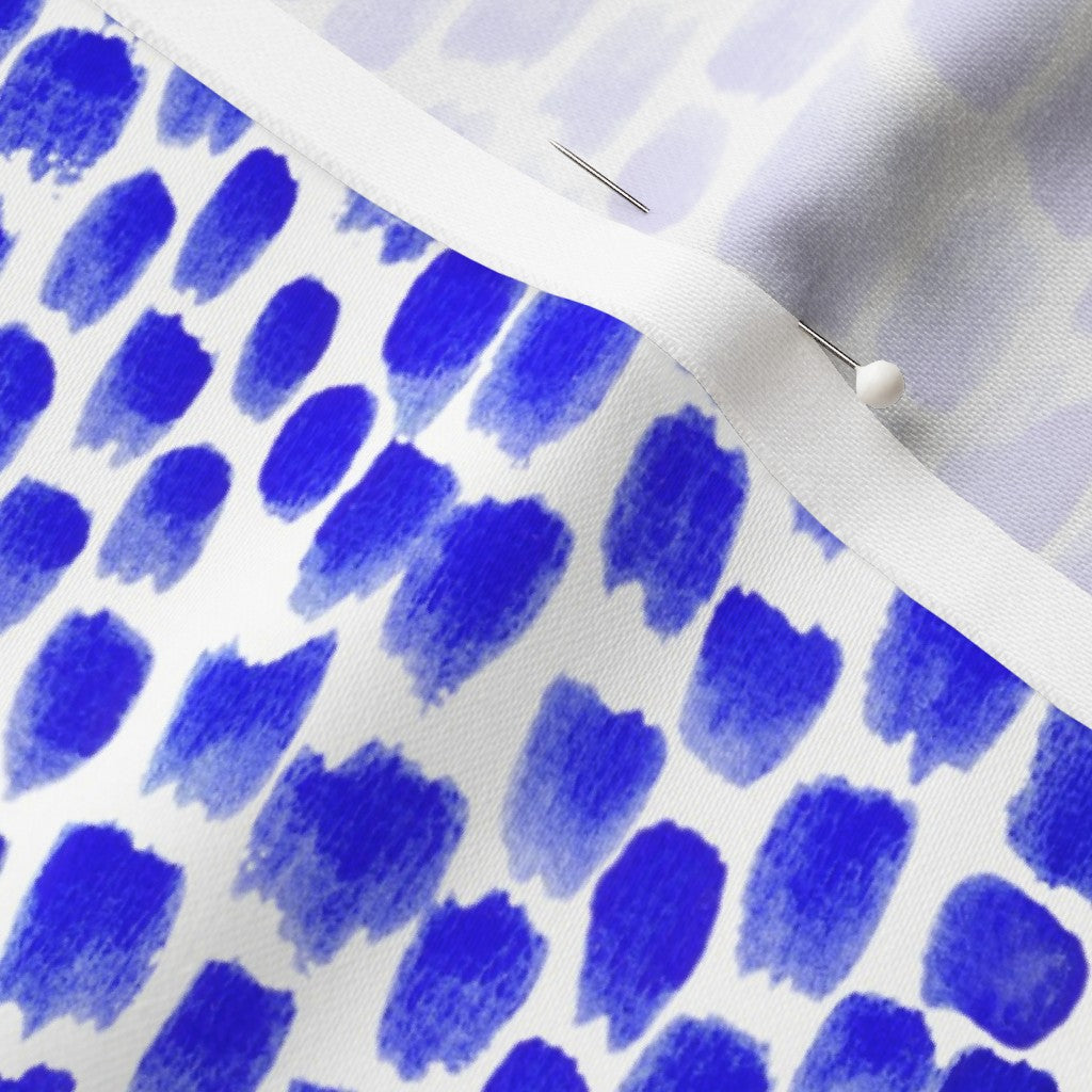 Alma Blue Longleaf Sateen Grand Printed Fabric by Studio Ten Design