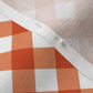 Gingham Style Peach Large Bias Belgian Linen™ Printed Fabric by Studio Ten Design
