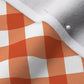 Gingham Style Peach Large Bias Polartec® Fleece Printed Fabric by Studio Ten Design