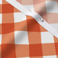 Gingham Style Peach Large Bias Performance Piqué Printed Fabric by Studio Ten Design