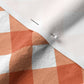 Gingham Style Peach Large Bias Minky Printed Fabric by Studio Ten Design