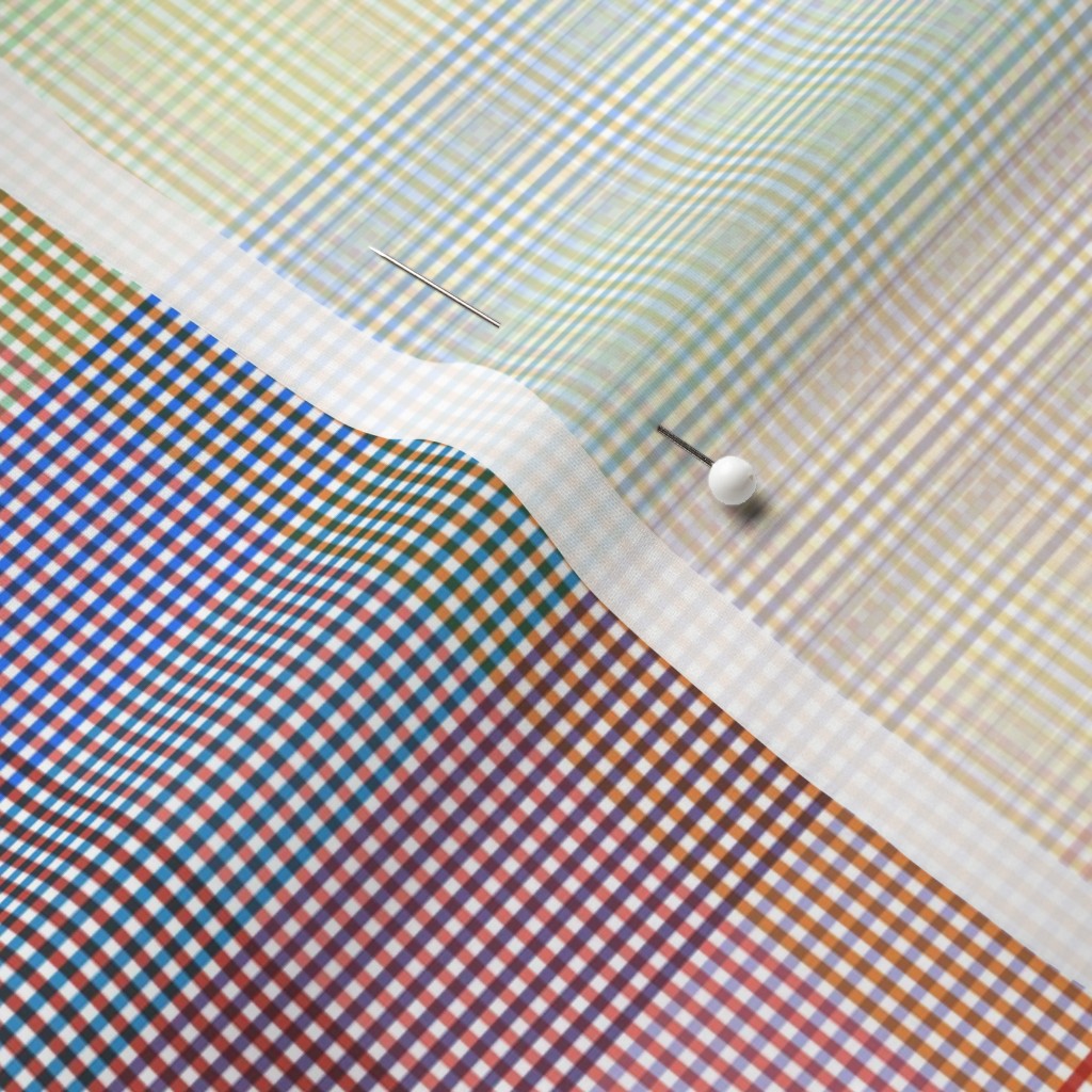Madras Mania Rainbow Straight Chiffon Printed Fabric by Studio Ten Design