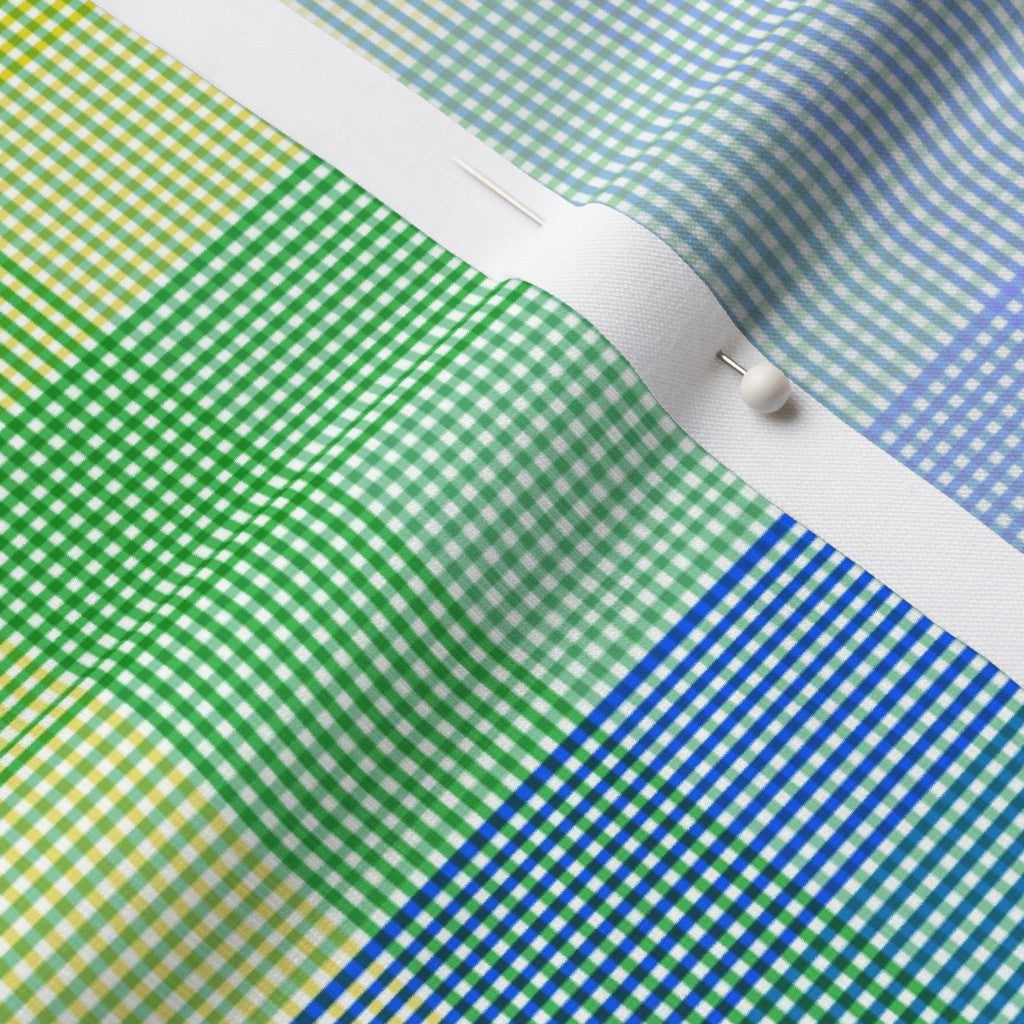 Madras Mania Rainbow Straight Modern Jersey Printed Fabric by Studio Ten Design