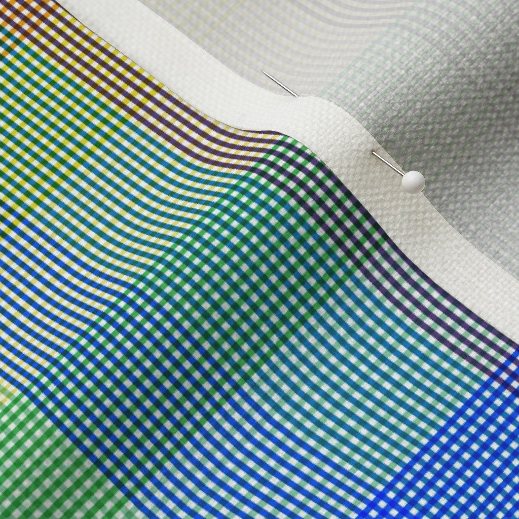 Madras Mania Rainbow Straight Performance Linen Printed Fabric by Studio Ten Design