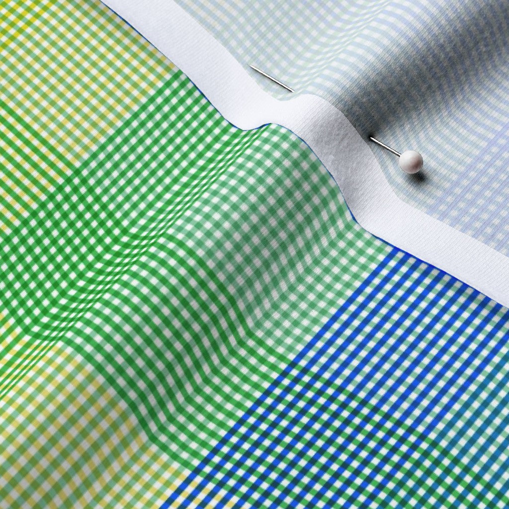 Madras Mania Rainbow Straight Cotton Spandex Jersey Printed Fabric by Studio Ten Design