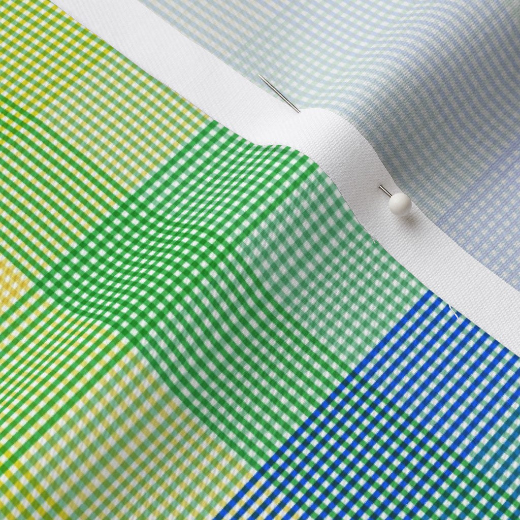 Madras Mania Rainbow Straight Lightweight Cotton Twill Printed Fabric by Studio Ten Design