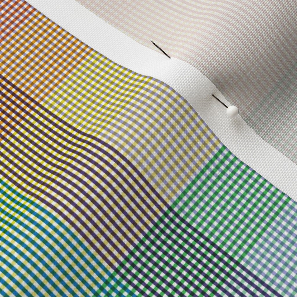 Madras Mania Rainbow Straight Recycled Canvas Printed Fabric by Studio Ten Design