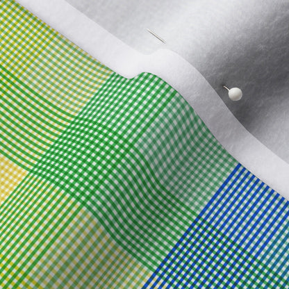 Madras Mania Rainbow Straight Polartec® Fleece Printed Fabric by Studio Ten Design