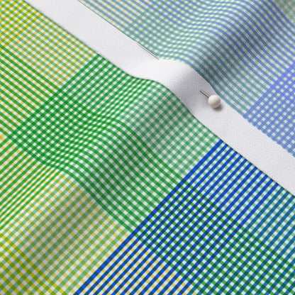 Madras Mania Rainbow Straight Performance Piqué Printed Fabric by Studio Ten Design