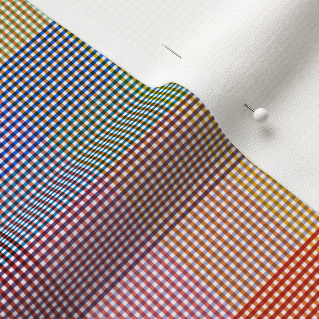 Madras Mania Rainbow Straight Organic Cotton Knit Printed Fabric by Studio Ten Design