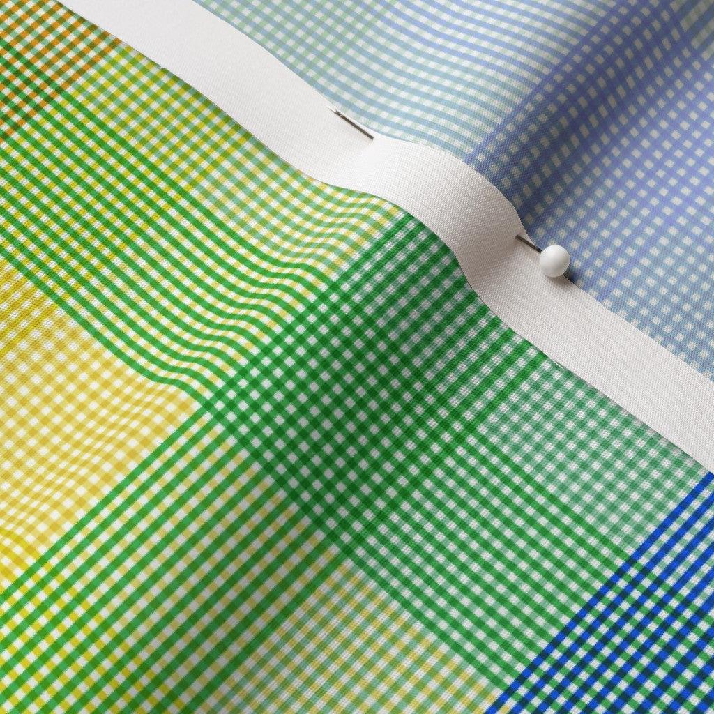 Madras Mania Rainbow Straight Cotton Poplin Printed Fabric by Studio Ten Design