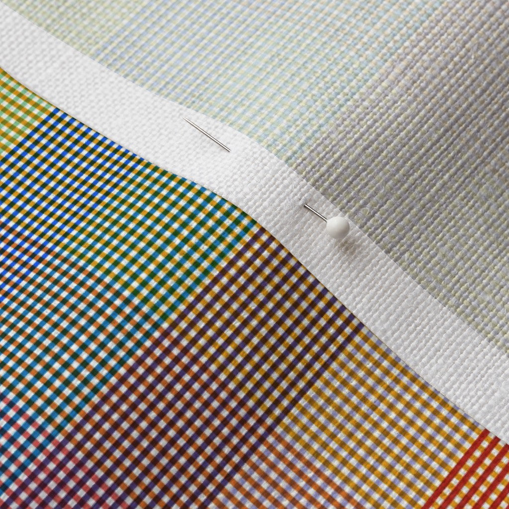 Madras Mania Rainbow Straight Belgian Linen™ Printed Fabric by Studio Ten Design