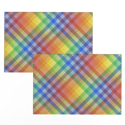 Rainbow Madras (Bias): Cloth Placemats