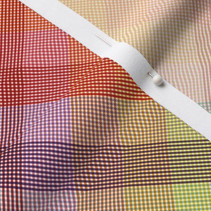 Madras Mania Rainbow Bias Modern Jersey Printed Fabric by Studio Ten Design