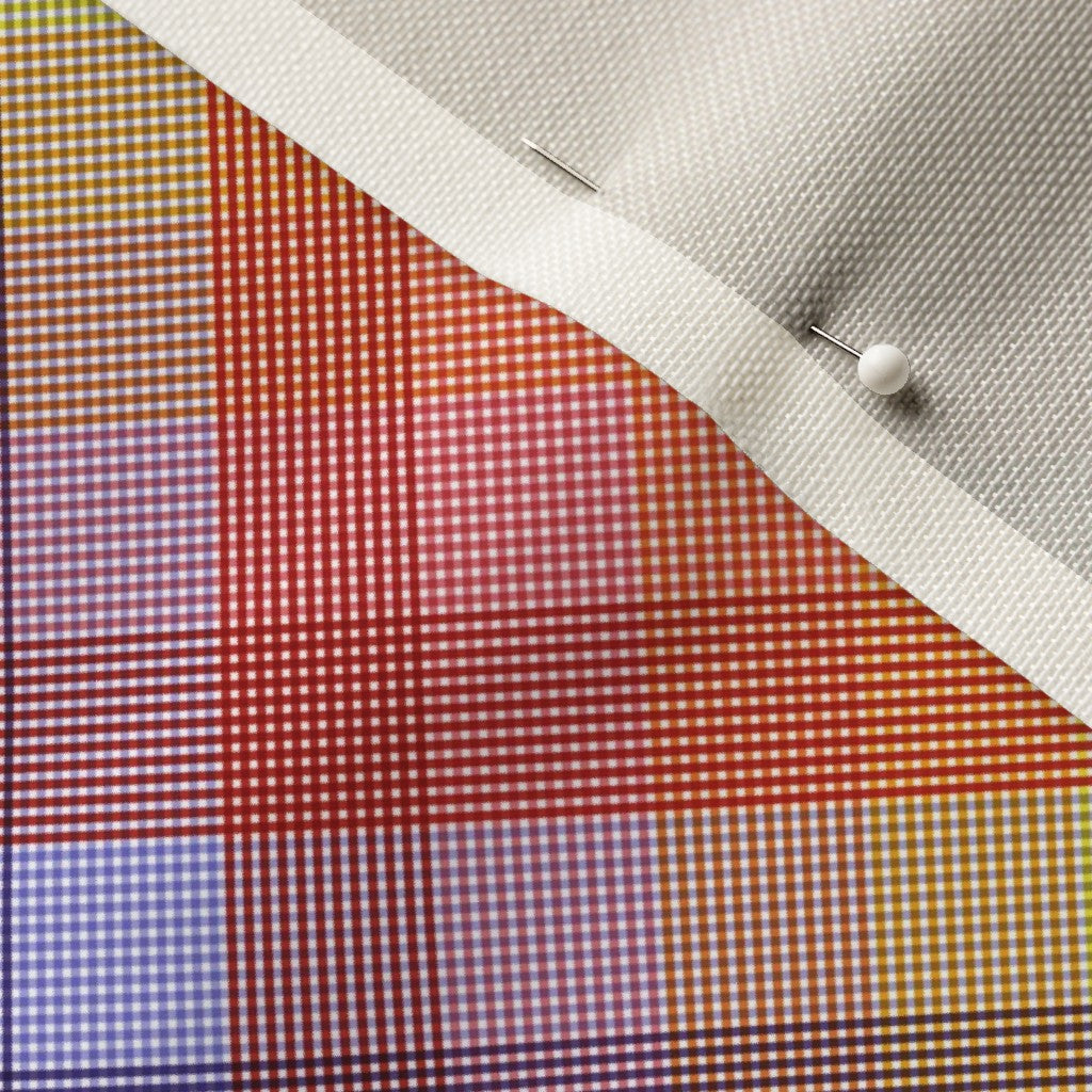 Madras Mania Rainbow Bias Celosia Velvet Printed Fabric by Studio Ten Design