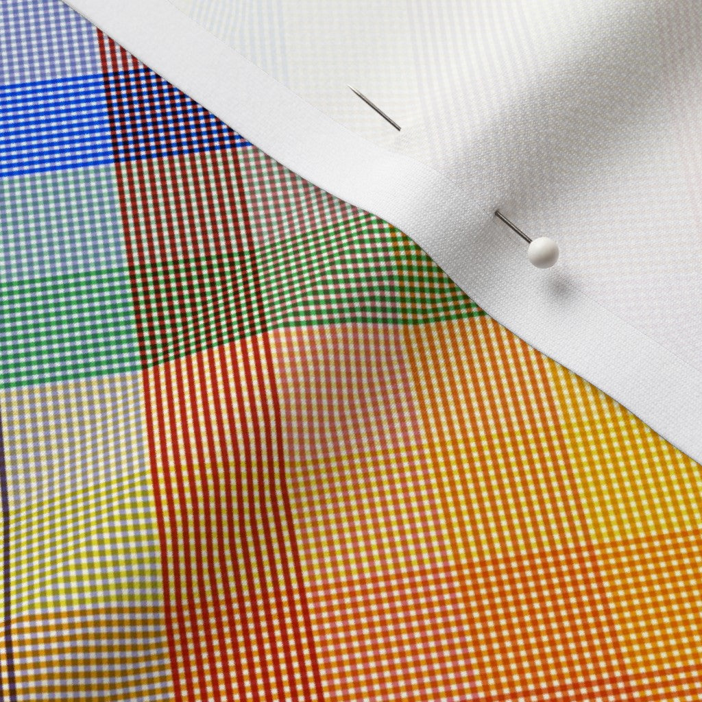 Madras Mania Rainbow Bias Sport Lycra Printed Fabric by Studio Ten Design