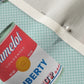 Liberty Soup Cans Celosia Velvet Printed Fabric by Studio Ten Design