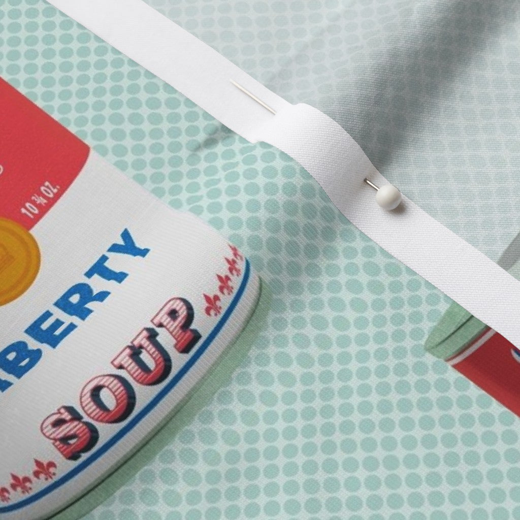 Liberty Soup Cans Modern Jersey Printed Fabric by Studio Ten Design