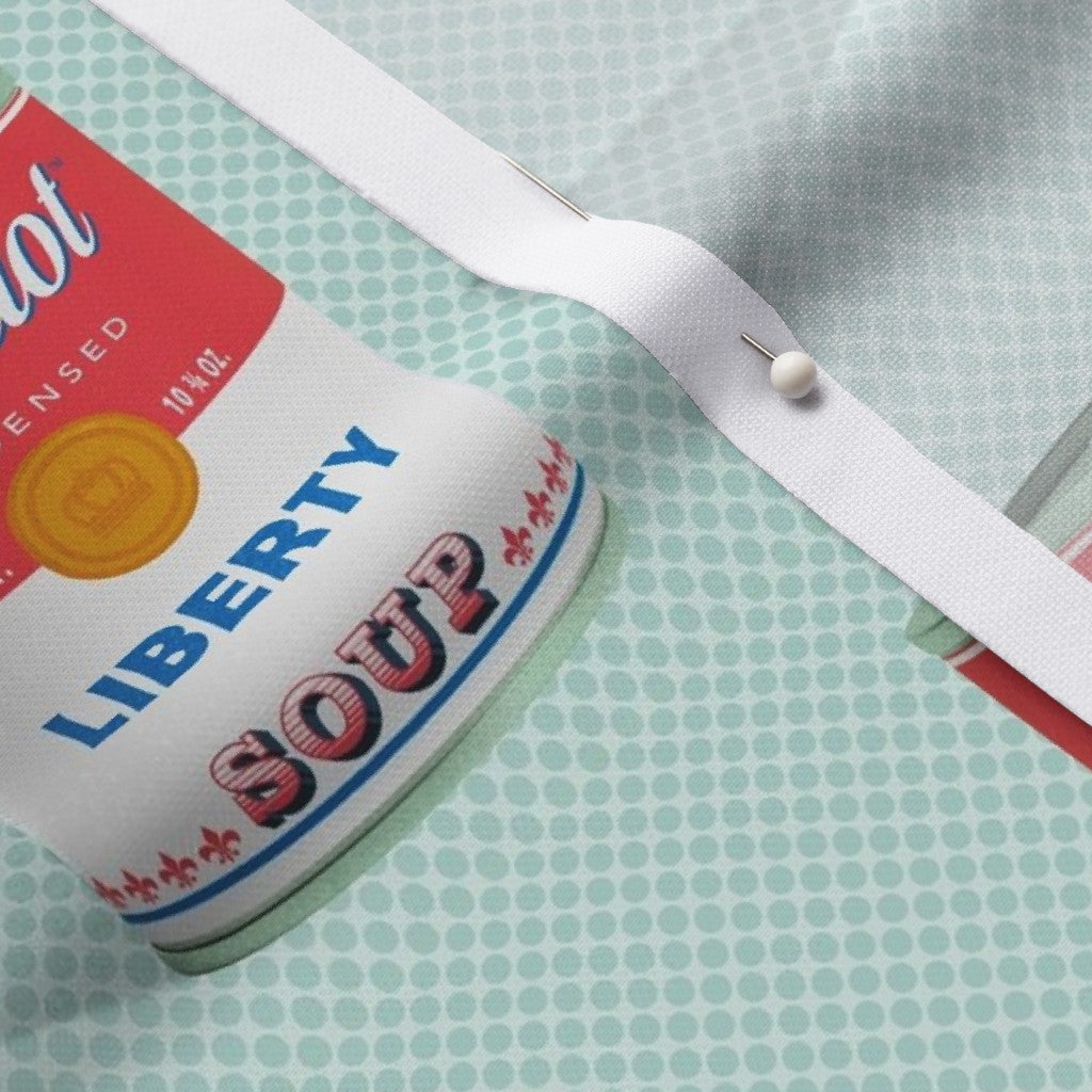 Liberty Soup Cans Performance Piqué Printed Fabric by Studio Ten Design