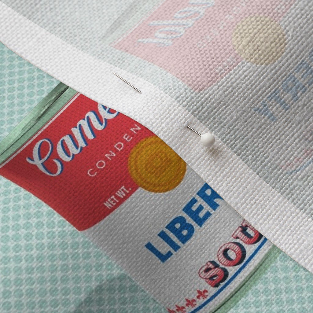 Liberty Soup Cans Belgian Linen™ Printed Fabric by Studio Ten Design