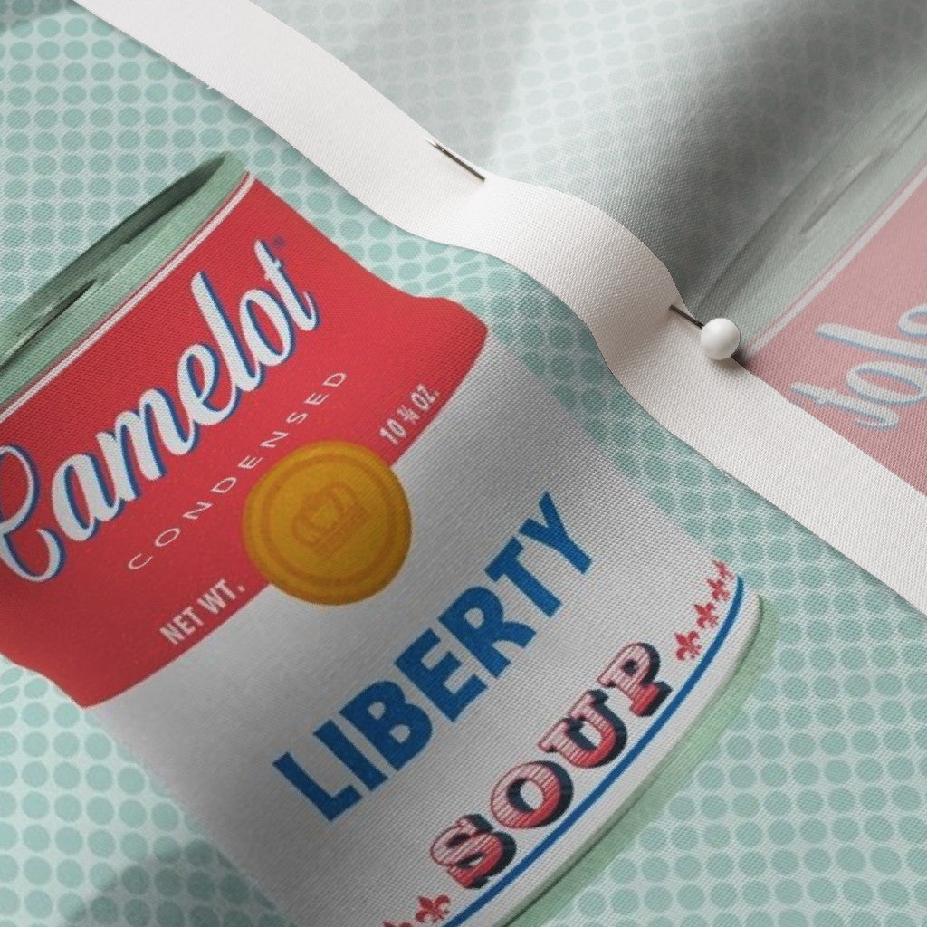 Liberty Soup Cans Cotton Poplin Printed Fabric by Studio Ten Design