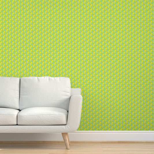 Geometric: Jade, Lime, Lemon Lime Wallpaper