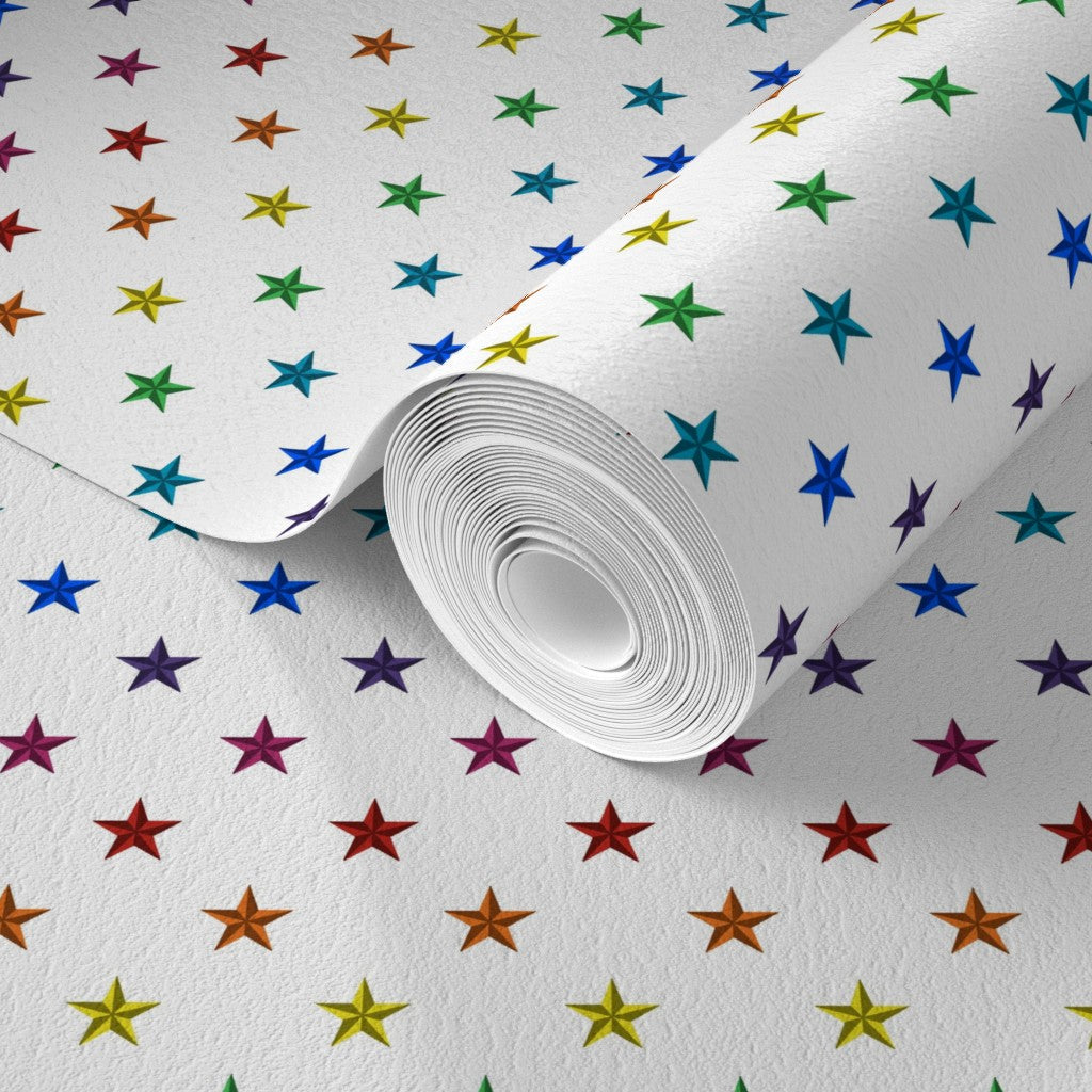 Pride Stars (White) Wallpaper