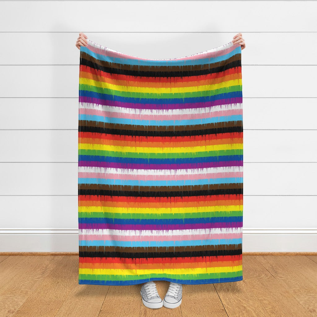 Drippy Rainbow Throw Blanket