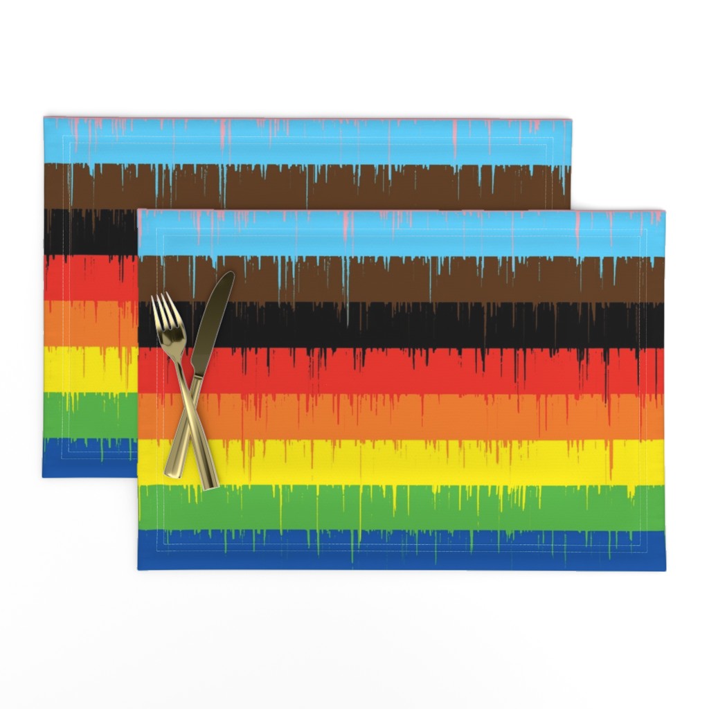 Drippy Rainbow Cloth Placemats