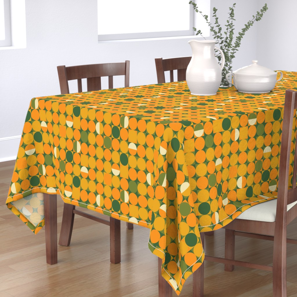Retro Groovy Square or Rectangular Tablecloth