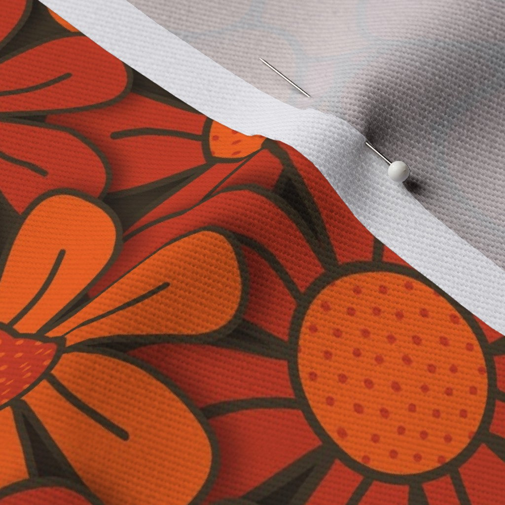 Flower Pop! No. 4 Dogwood Denim Printed Fabric by Studio Ten Design