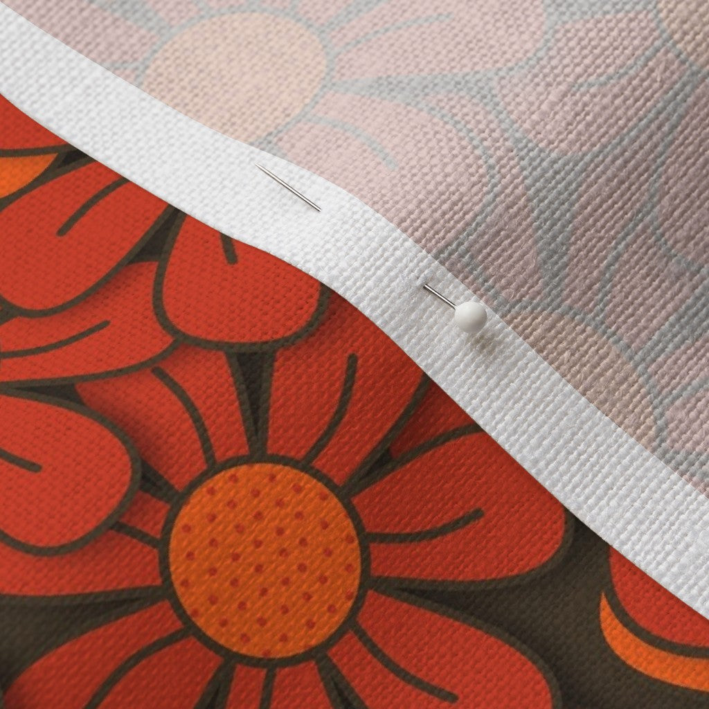 Flower Pop! No. 4 Belgian Linen™ Printed Fabric by Studio Ten Design