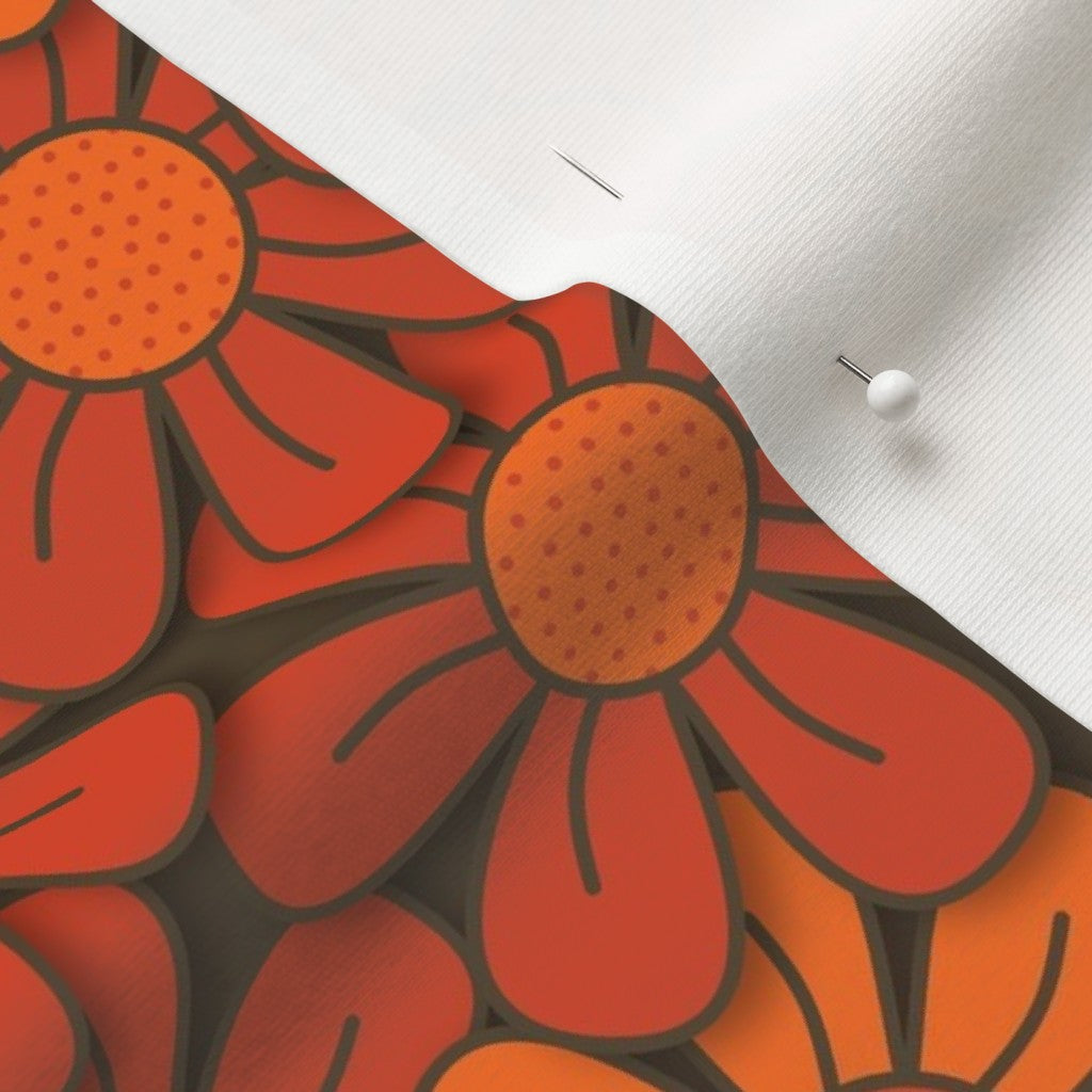 Flower Pop! No. 4 Organic Cotton Knit Printed Fabric by Studio Ten Design