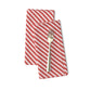 Red & White Candy Cane Stripe Cloth Dinner Napkins