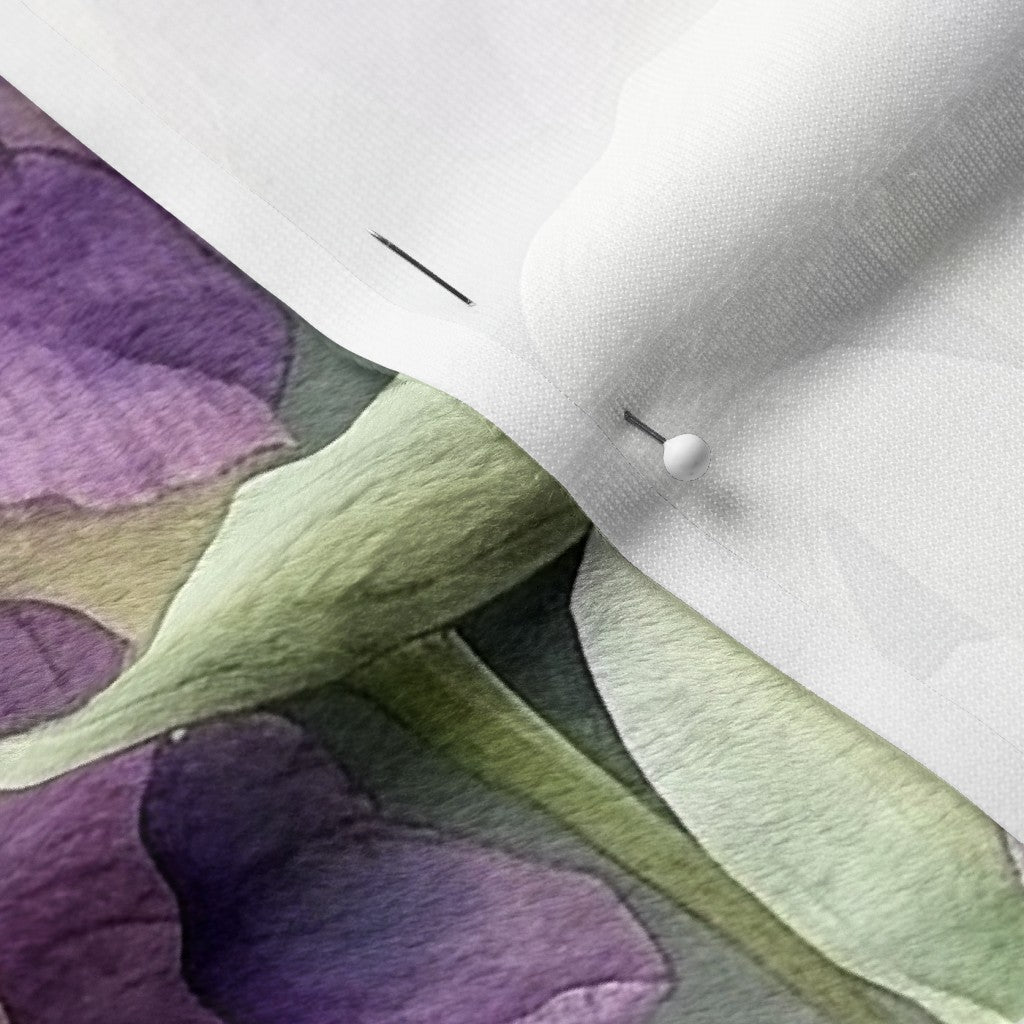 Twilight symphony Watercolor Iris Minky Printed Fabric by Studio Ten Design