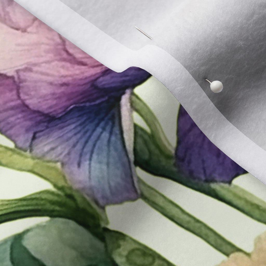 Luminous Petals Watercolor Iris Polartec® Fleece Printed Fabric by Studio Ten Design