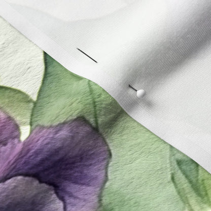 Luminous Petals Watercolor Iris Minky Printed Fabric by Studio Ten Design