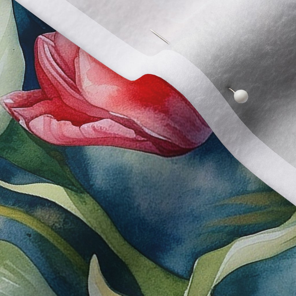 Vibrant Rhapsody Watercolor Tulips Polartec® Fleece Printed Fabric by Studio Ten Design