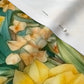 Sunshine Serenade Watercolor Daffodils Sport Lycra Printed Fabric by Studio Ten Design